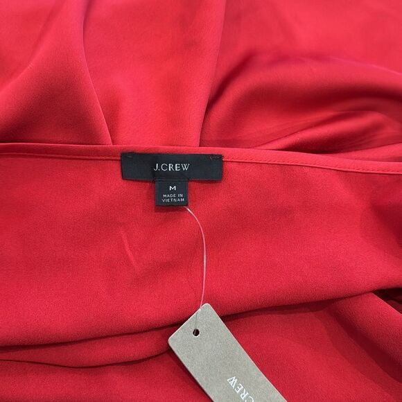 NWT J Crew Twist Front Poplin Halter top in drapey crepe size M - Picture 7 of 10